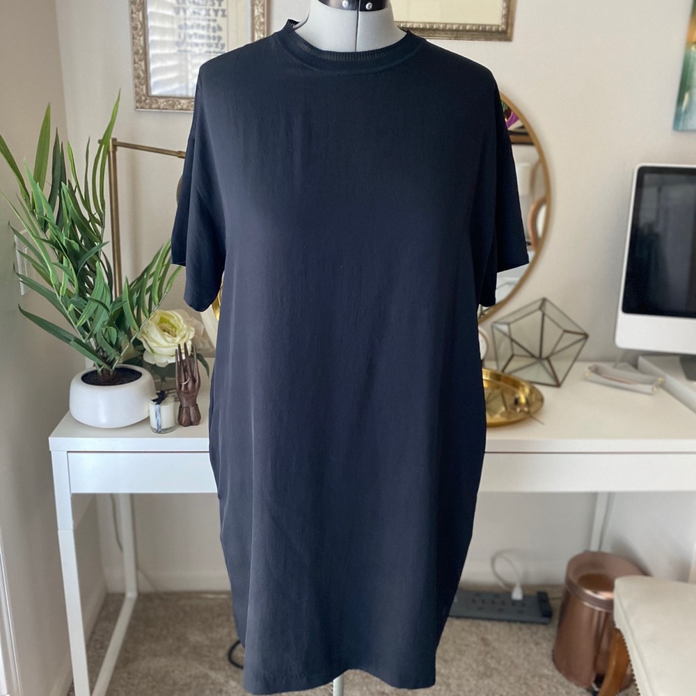 Vince ribbed trim T-shirt dress